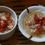 Steamed Rice Cakes with Prawns and Chillies
