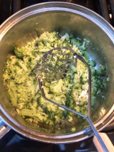 Mashed broccoli